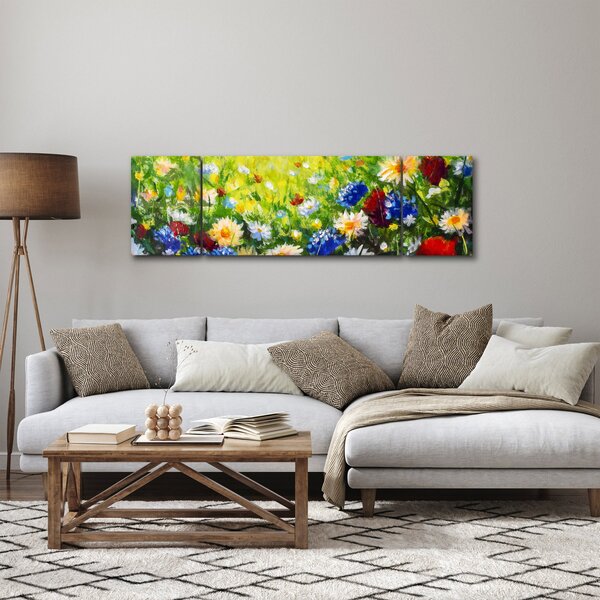 Obraz divokých květin (170x50 cm)
