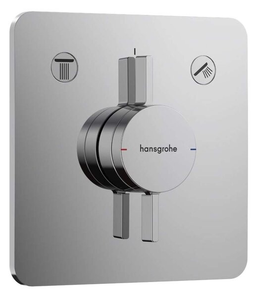 Podomítková sprchová baterie Hansgrohe DuoTurn Q stříbrná
