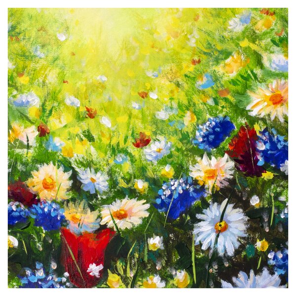 Obraz divokých květin (30x30 cm)