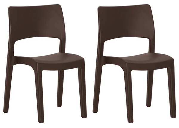 Zahradní židle 2 ks mocca polypropylen 317727