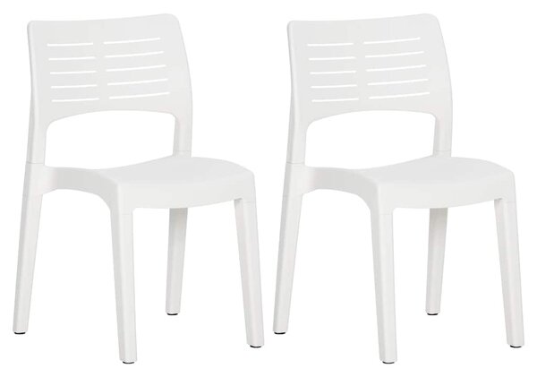 Zahradní židle 2 ks bílé polypropylen 317729