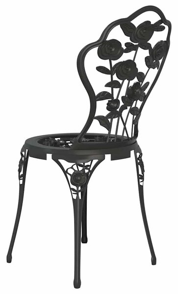 3dílný bistro set litý hliník černý 317739