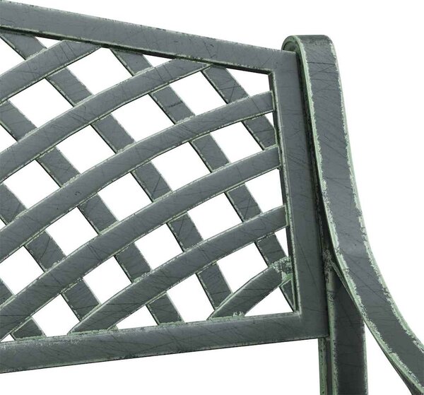 Zahradní lavice 102 cm litý hliník zelená 317745