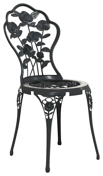 3dílný bistro set litý hliník černý 317739