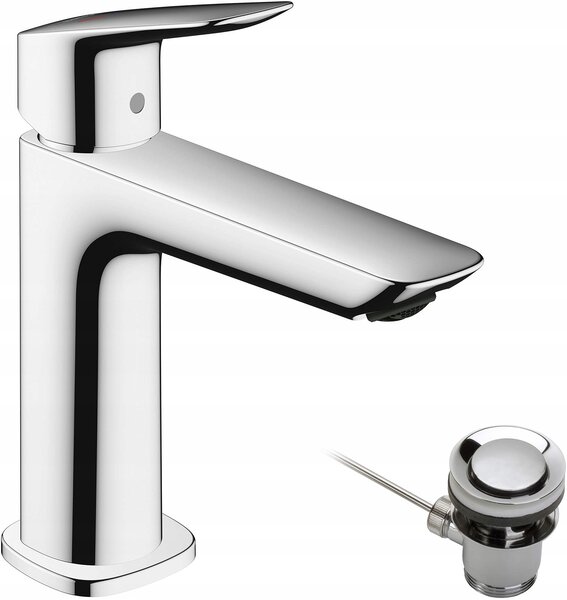 Stojánková umyvadlová baterie Hansgrohe stříbrná