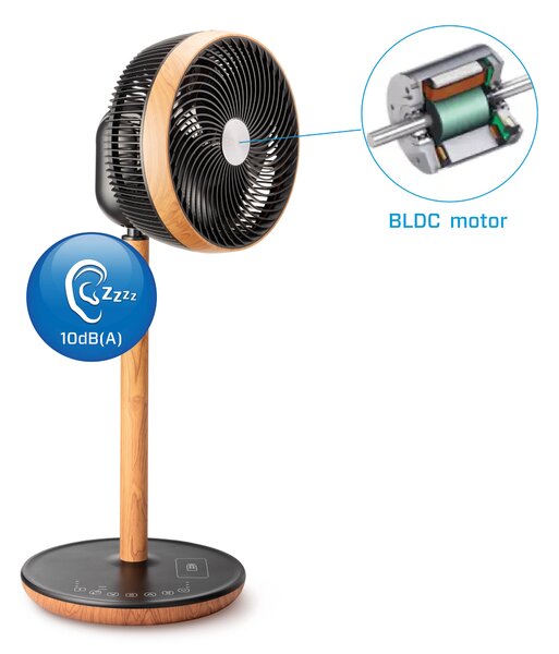 Cirkulační ventilátor v dekoru dřeva Clean Air Optima CA-408 Smart