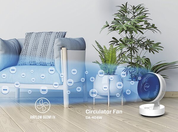 Cirkulační ventilátor s ionizátorem Clean Air Optima CA-404W, bílá