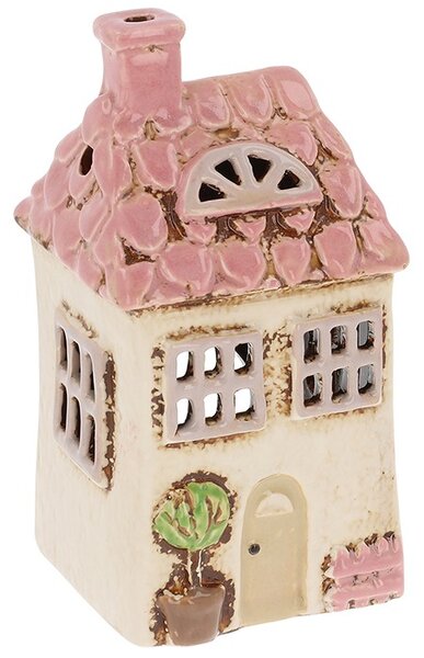 Keramický svícen Domek 14 cm