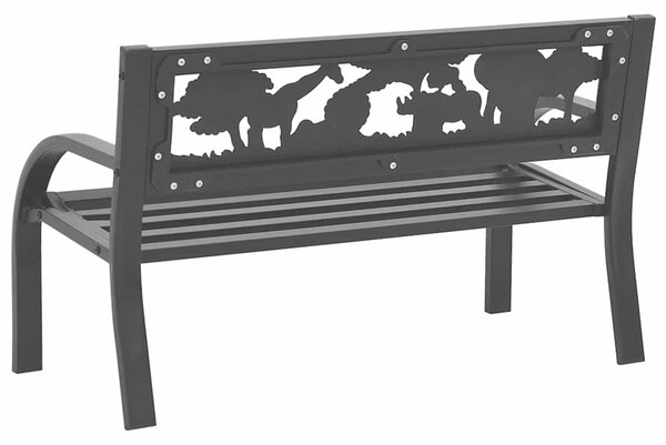 Dětská zahradní lavice 86 cm ocel 317773