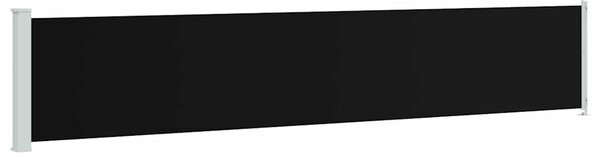 Zatahovací boční markýza 117 x 614 cm černá 317946