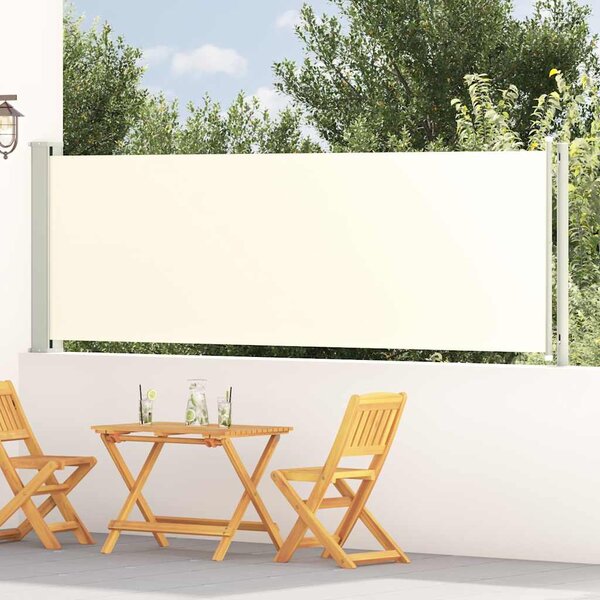 Zatahovací boční markýza 117 x 614 cm krémová 317947