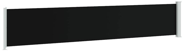 Zatahovací boční markýza 117 x 614 cm černá 317946