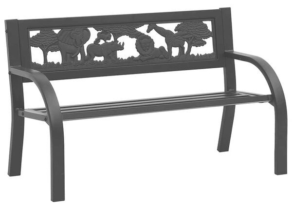 Dětská zahradní lavice 86 cm ocel 317773