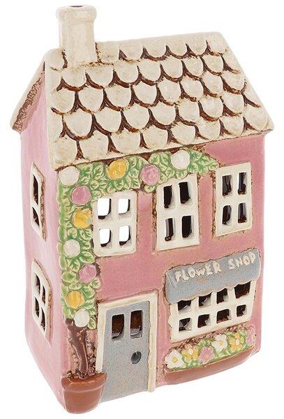 Keramický svícen Domek 24 cm
