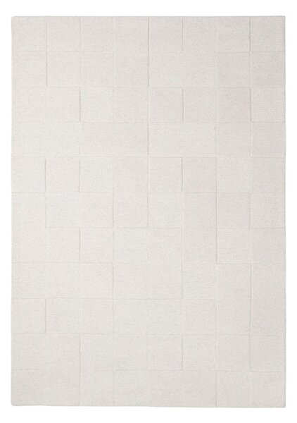 Slonovinový ručně tkaný vlněný koberec 160x230 cm Checkerboard – Flair Rugs