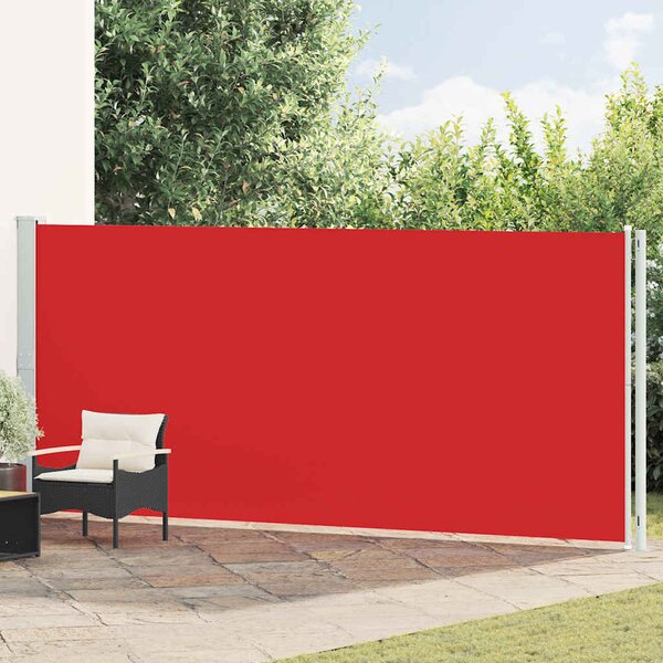 Zatahovací boční markýza 180 x 600 cm červená 317967