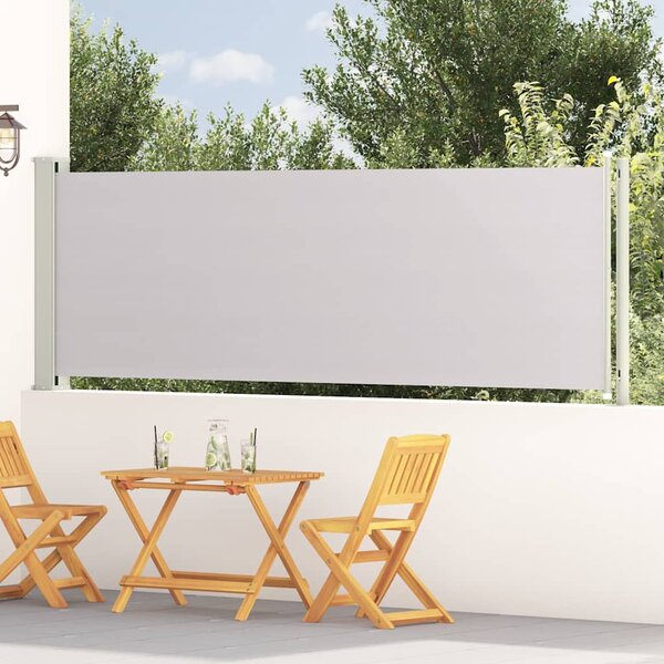 Zatahovací boční markýza 117 x 614 cm šedá 317950