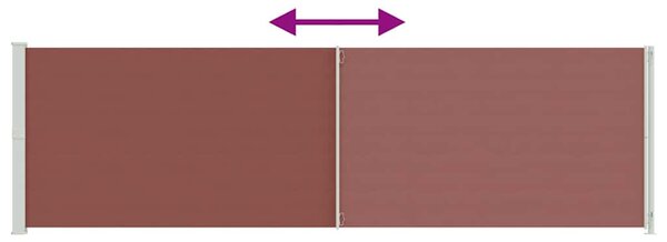 Zatahovací boční markýza 180x600 cm hnědá 317969