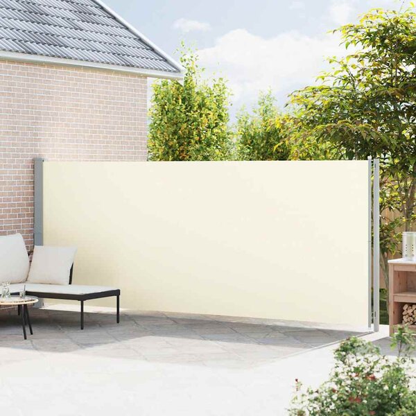 Zatahovací boční markýza 180 x 614 cm krémová 317965