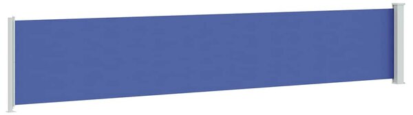 Zatahovací boční markýza 117 x 614 cm modrá 317948
