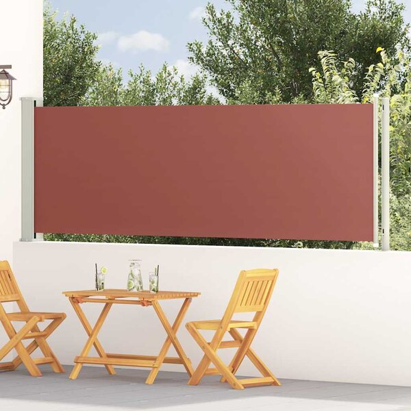 Zatahovací boční markýza 117 x 614 cm hnědá 317951