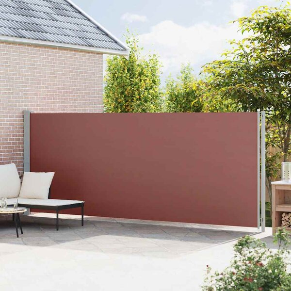Zatahovací boční markýza 180x600 cm hnědá 317969
