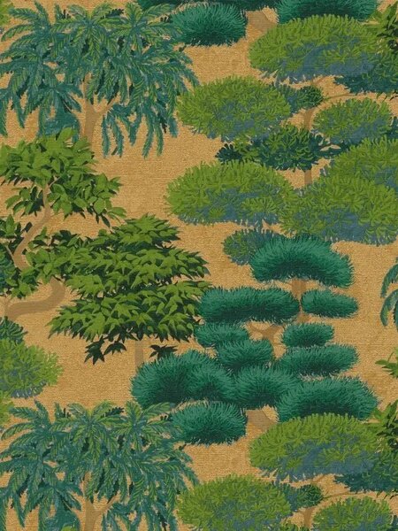 A.S. Création | Vliesová tapeta na zeď Cuba 2 79161-2 | 0,53 x 10,05 m | zelená, zlatá, vining ivy
