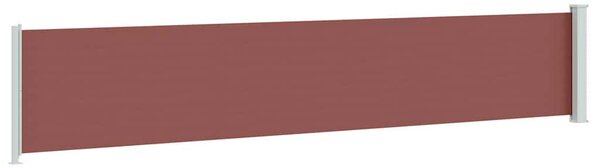 Zatahovací boční markýza 117 x 614 cm hnědá 317951