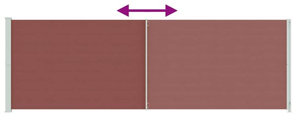Zatahovací boční markýza 200x614 cm hnědá 317975