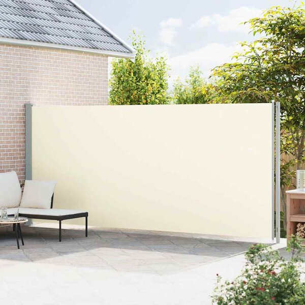 Zatahovací boční markýza 200x614 cm krémová 317971