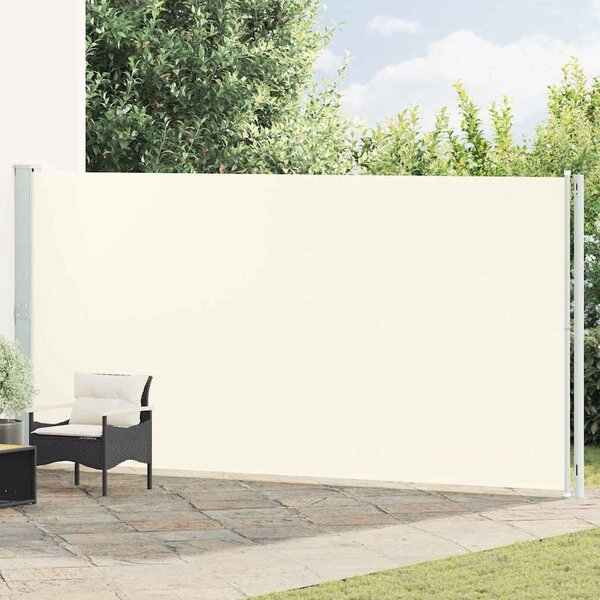 Zatahovací boční markýza 200x614 cm krémová 317971