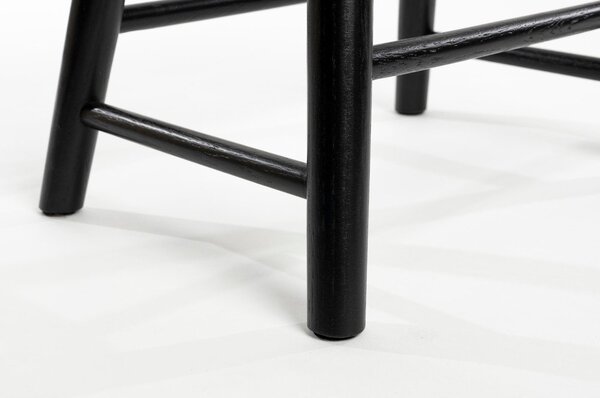 Černá stolička z dubového dřeva Vander – White Label