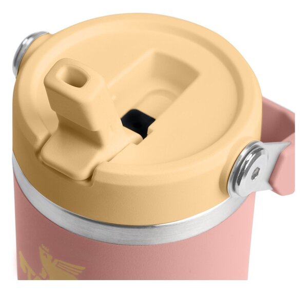 Broskvová termoska z nerezové oceli 410 ml IceFlow™ Flip Straw 2.0 Tumbler Peach Rose – Stanley