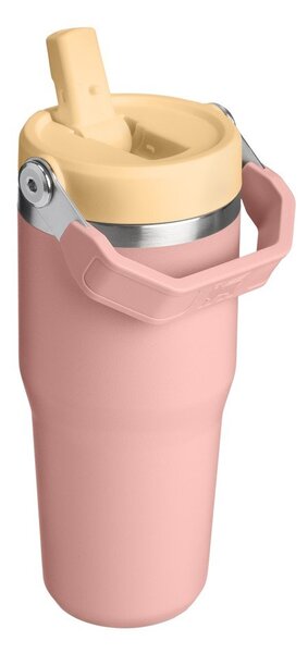 Broskvová termoska z nerezové oceli 410 ml IceFlow™ Flip Straw 2.0 Tumbler Peach Rose – Stanley