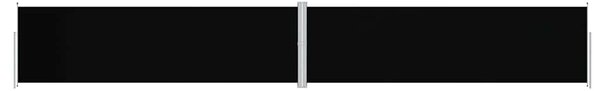Zatahovací boční markýza černá 180 x 1 200 cm 318072