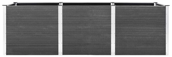 Zahradní vyvýšený záhon 300 x 100 x 91 cm WPC šedý 318102
