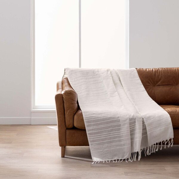 Krémový bavlněný přehoz 125x150 cm Lilia – douceur d'intérieur