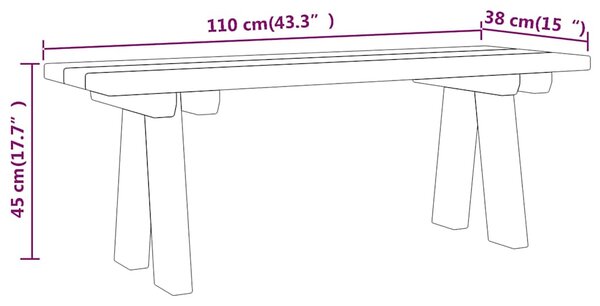 Zahradní lavice 110 cm impregnované masivní borové dřevo 318173