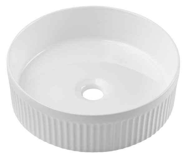 COMAD BEYOND 2 WHITE ( E-6565 ) - Umyvadlo na desku BEYOND pr. 36 cm lesklá bílá