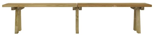 Zahradní lavice 220 cm impregnované masivní borové dřevo 318175