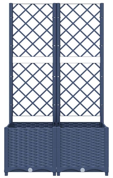 Zahradní květináč s mřížkou modrošedý 80 x 40 x 136 cm PP 318251