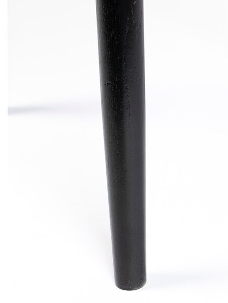 Černý kulatý konferenční stolek v dekoru dubu ø 80 cm Fabio – White Label