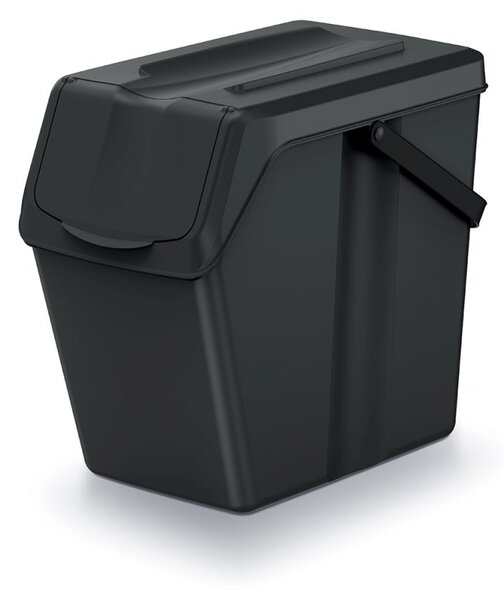 Prosperplast Odpadkový koš SORTIBOX II recyklovaně černý, objem 25L