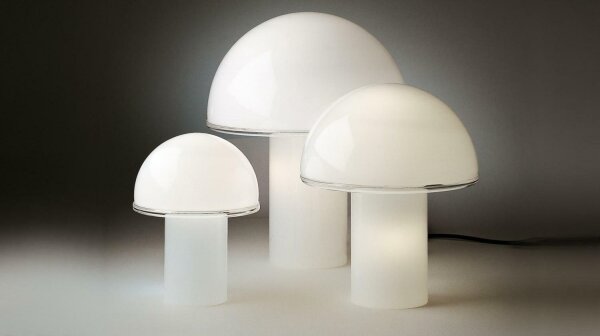 Artemide A006300 - Stolní lampa ONFALE 1xE14/5W/230V + 1xE27/13W bílá