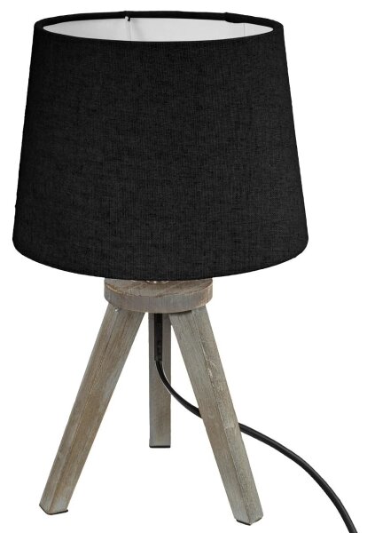 Atmosphera - Stolní lampa MINI 1xE14/25W/230V borovice/černá