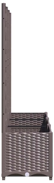Zahradní květináč s mřížkou hnědý 120 x 40 x 136 cm PP 318263