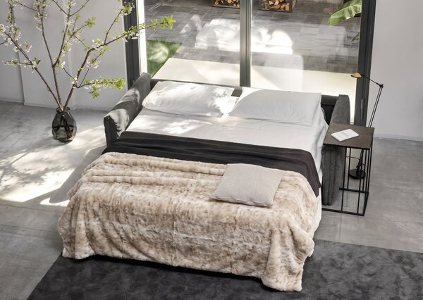 Skinnwille Home Collection Luxusní přehoz Luna Snow, pléd, 120x180 cm