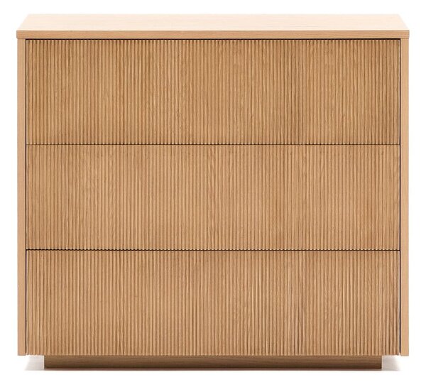 Komoda v dekoru dubu v přírodní barvě 90x79x50 cm Helvine – Kave Home
