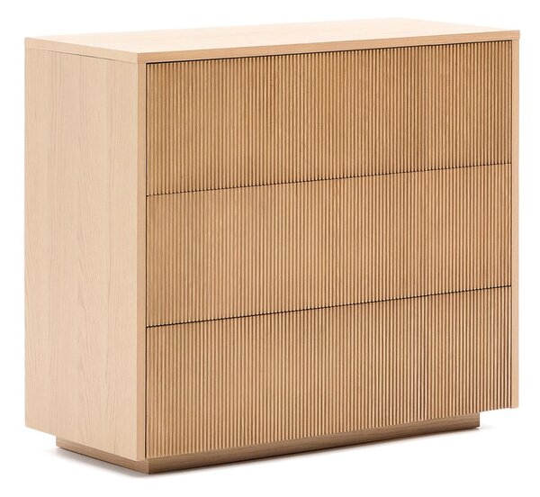 Komoda v dekoru dubu v přírodní barvě 90x79x50 cm Helvine – Kave Home