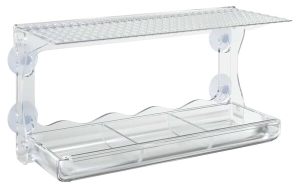 Okenní krmítka pro ptáky 2 ks akryl 30 x 12 x 15 cm 318304